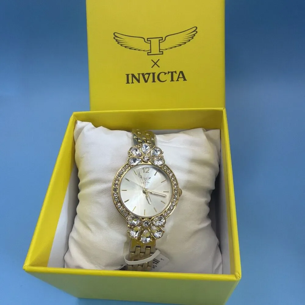 Invicta Wildflower 69104 Gold Tone Women’s 30mm Wrist Watch - Picture 2 of 4